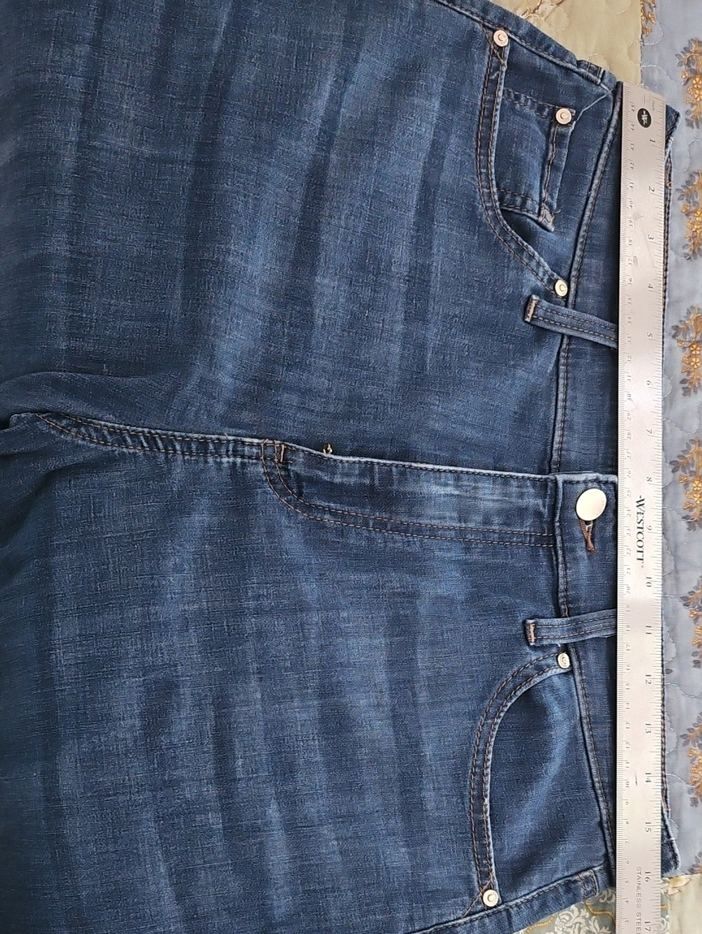 Chico's Dark Blue Wide Leg Jeans - Picture 6 of 6